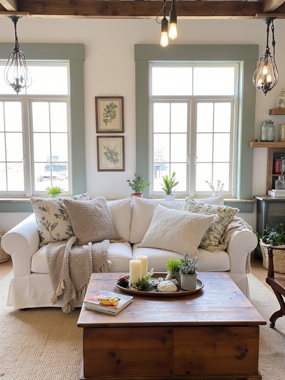 cozy vintage farmhouse lighting