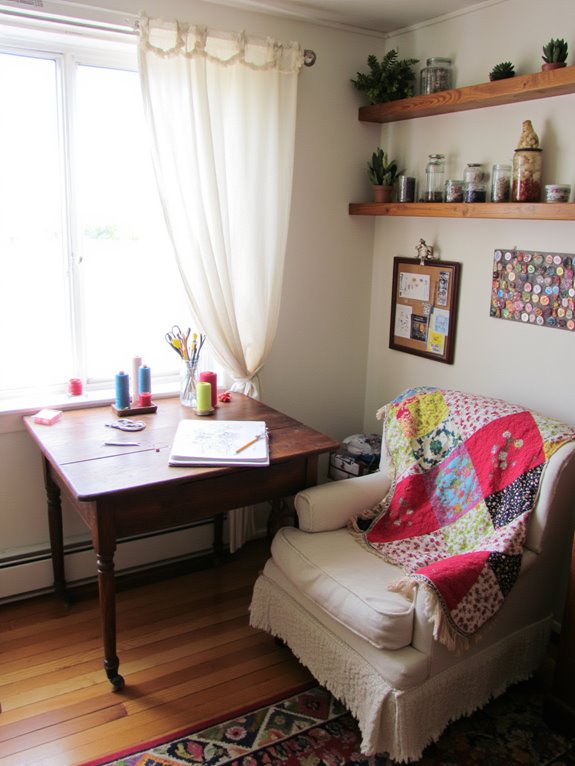 creative crafting space setup