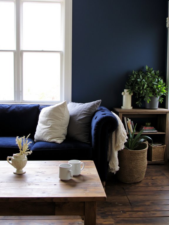 deep blue farmhouse tranquility