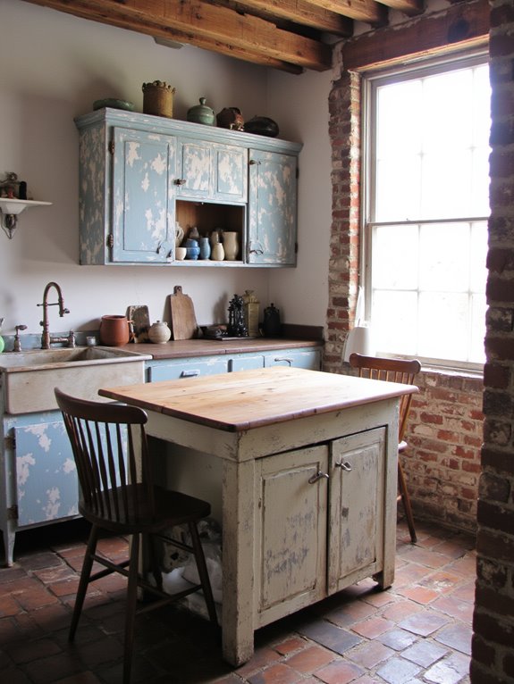 distressed finishes add character