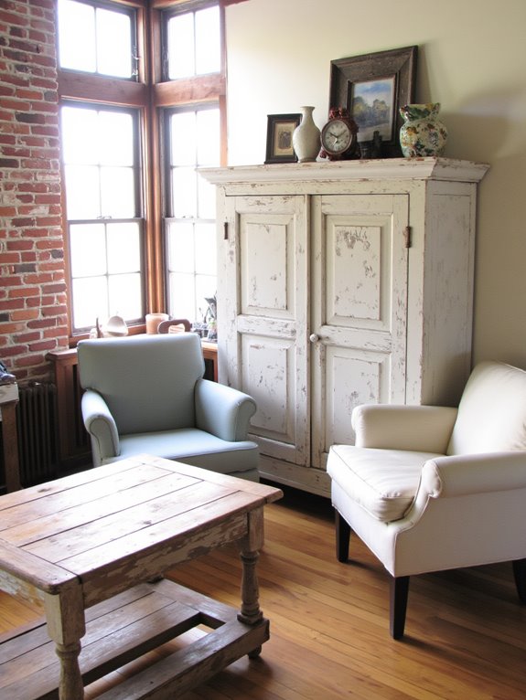 distressed finishes add warmth