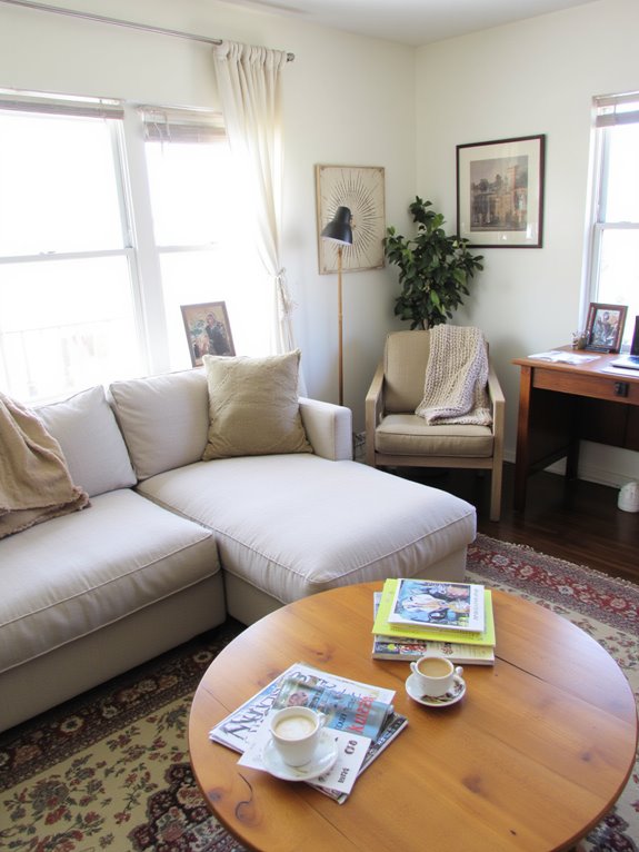 dual function furniture and zones