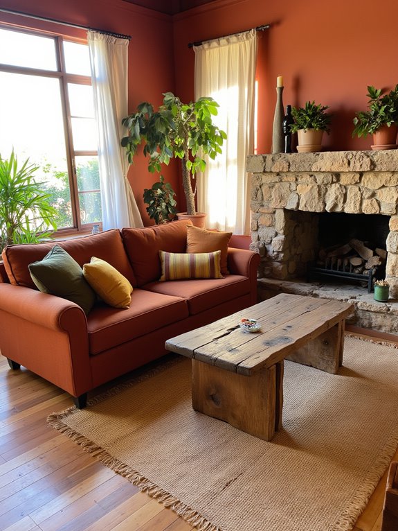 earthy colors create coziness