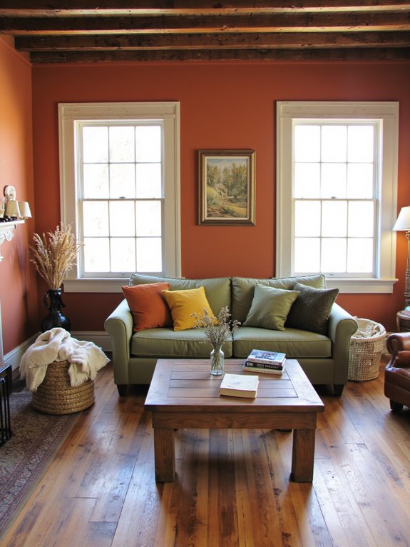 earthy colors create warmth