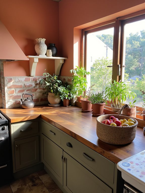 earthy kitchen natural materials