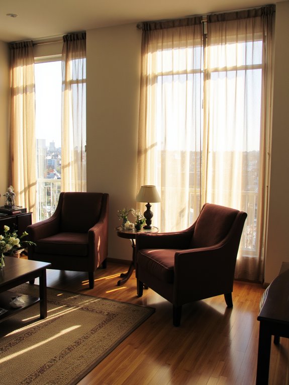 elegant drapes and blinds