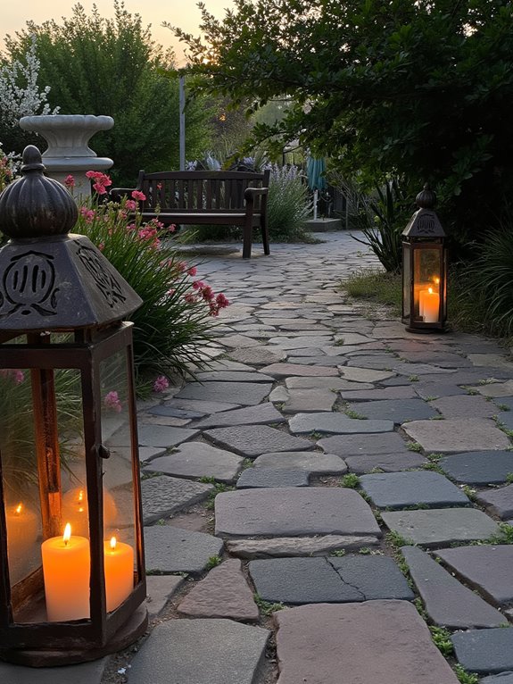 enchanting candlelit outdoor pathways