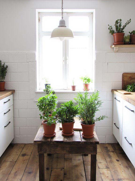 enhance kitchen with plants