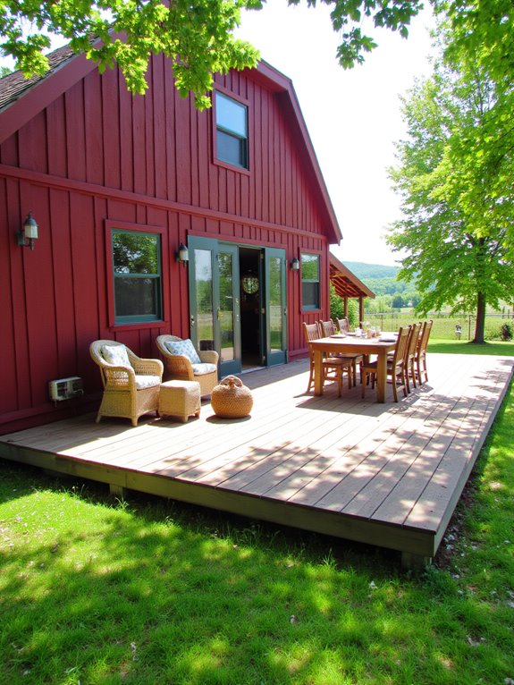 expansive deck for entertaining