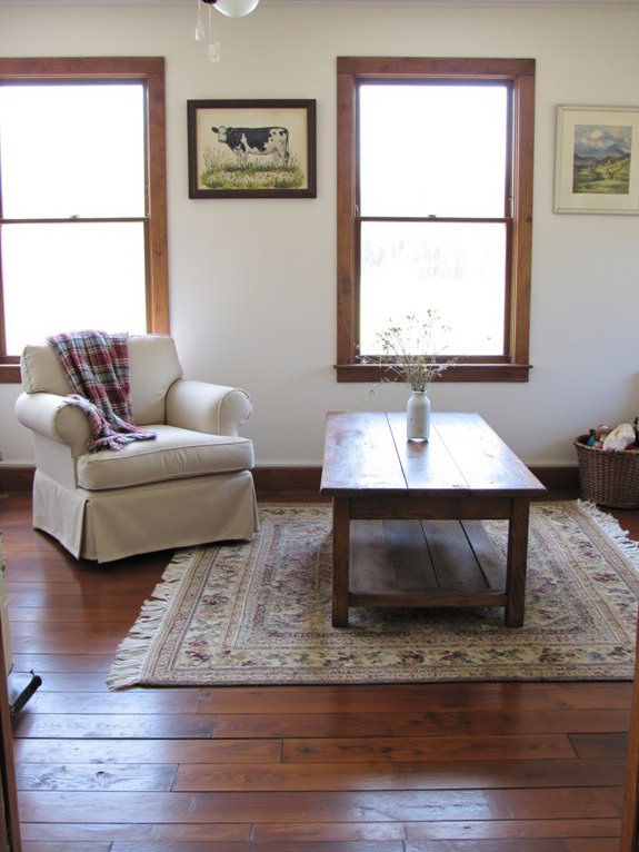 farm inspired artwork enhances atmosphere