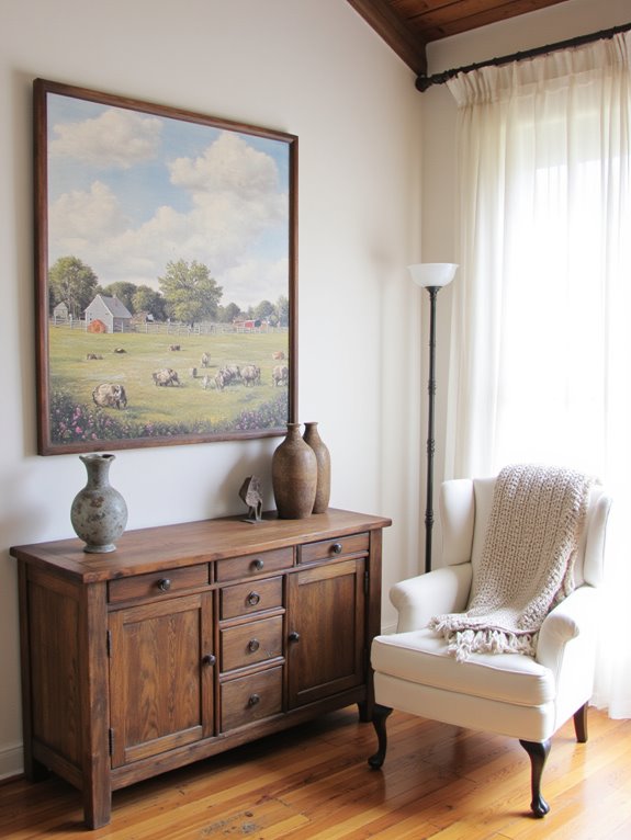 farmhouse art creates focal points