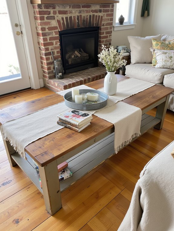 farmhouse charm coffee table
