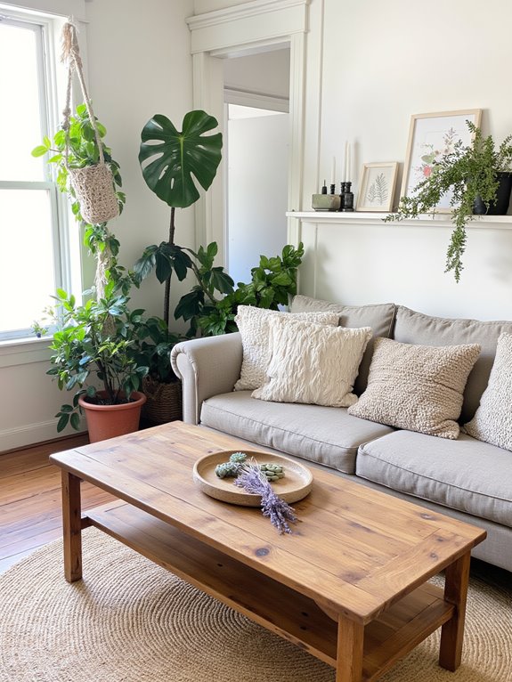 farmhouse decor with greenery