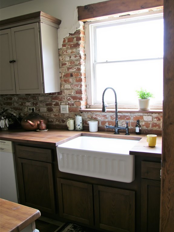 farmhouse sink enhances charm