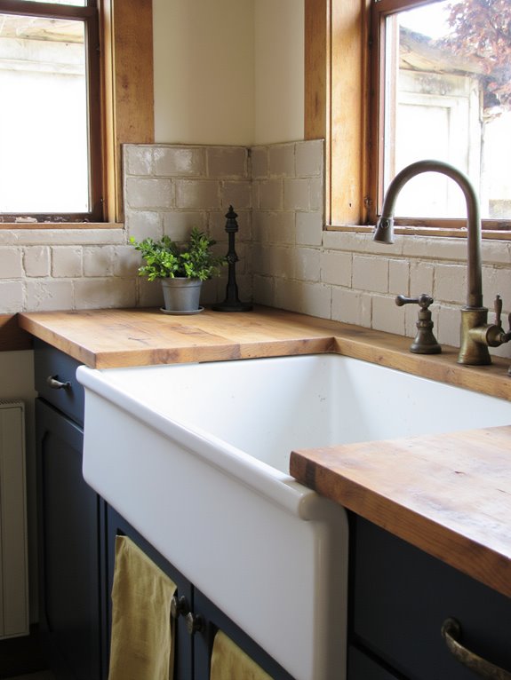 farmhouse sink enhances functionality