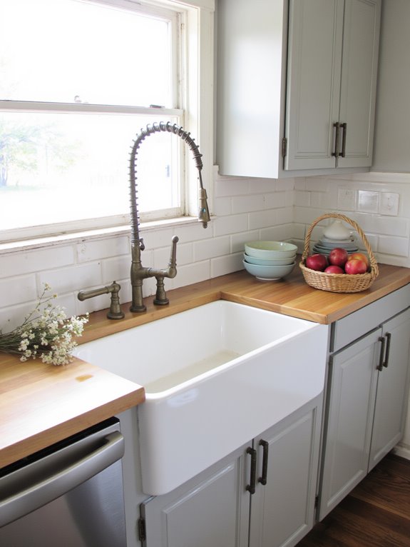 farmhouse sink kitchen transformation