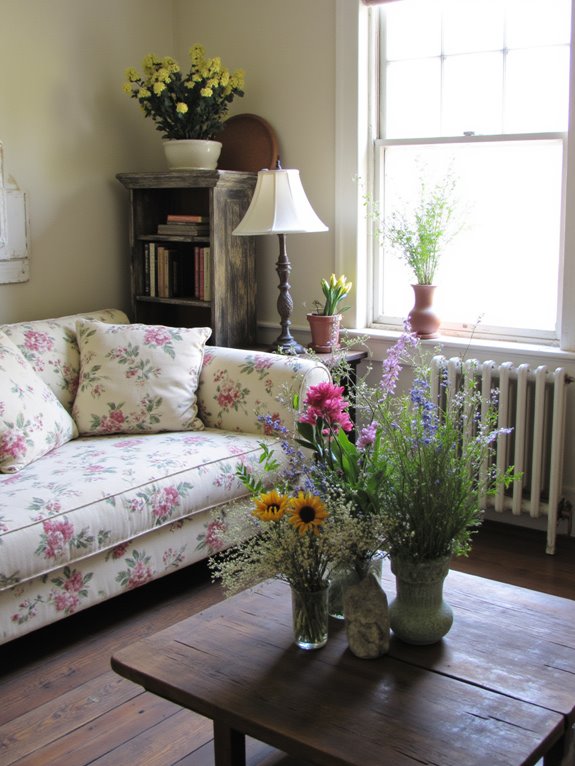 fresh flowers vintage vases