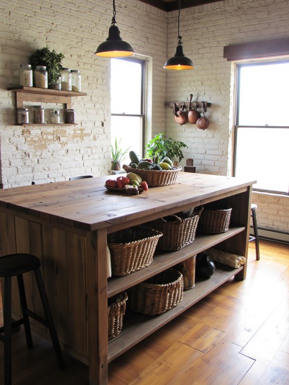 functional island with storage