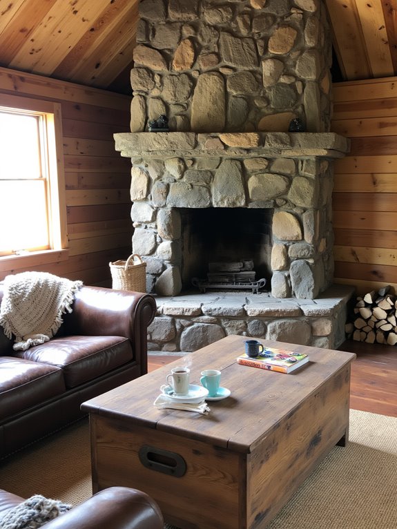 gatherings around the fireplace