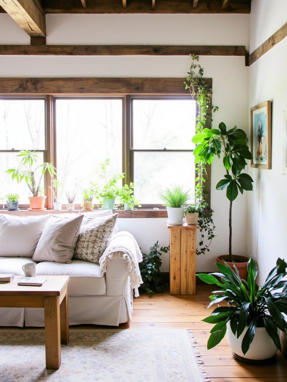 greenery enhances farmhouse aesthetics