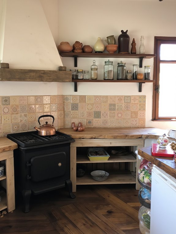 handmade tiles add warmth
