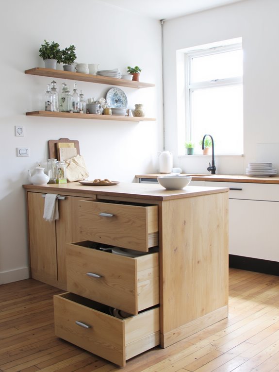hidden storage for kitchens
