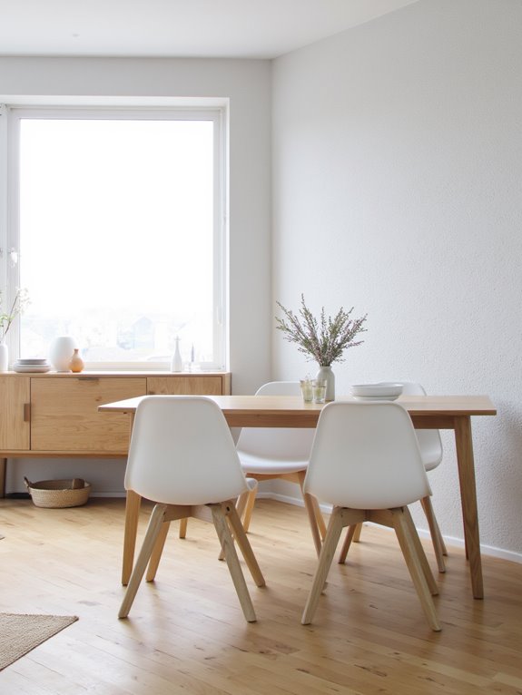 intimate minimalist dining design