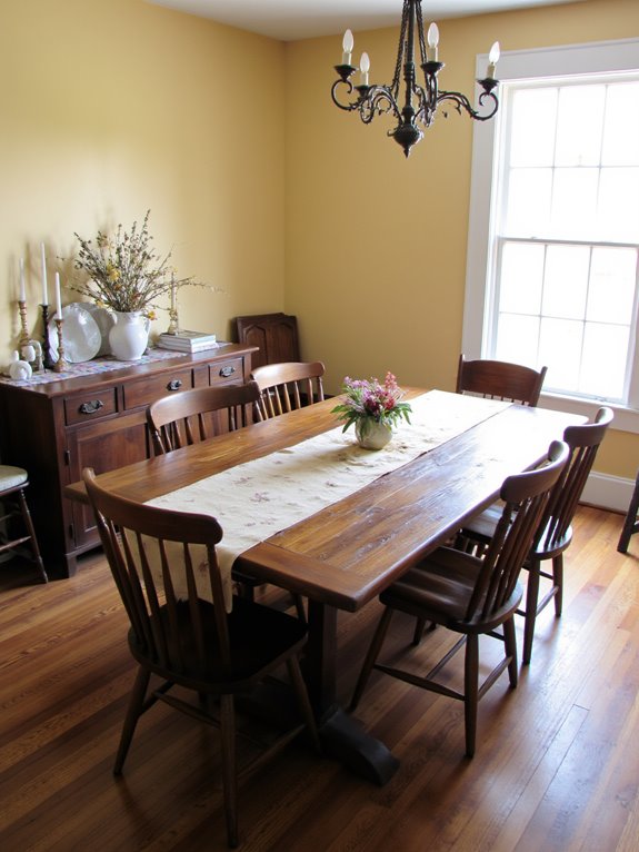 inviting large farm table