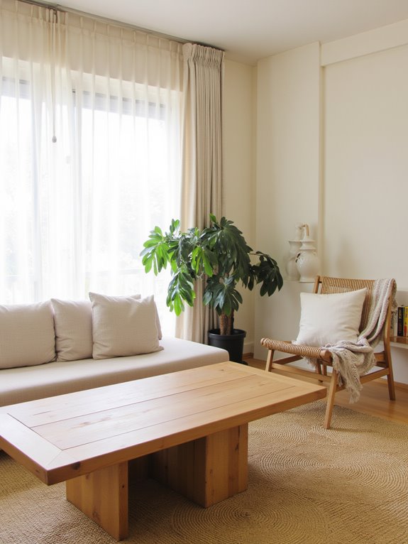 japandi style neutral materials