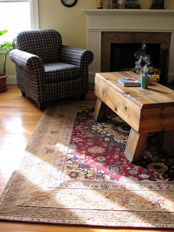 layered rugs enhance warmth