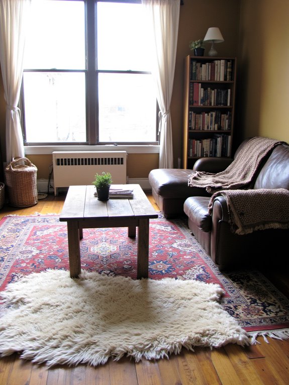 layered rugs for comfort