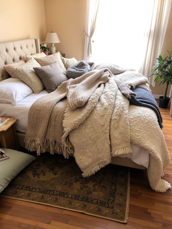 layered textiles for coziness