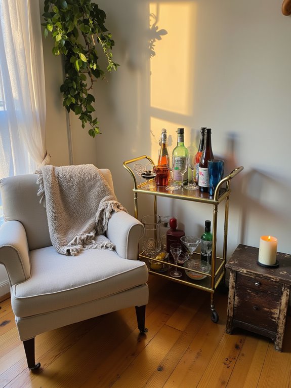 mini bar cart essentials