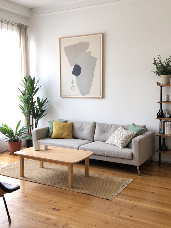 minimalist art enhances japandi