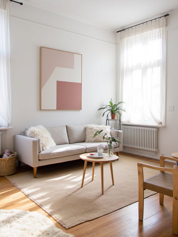 minimalist artwork enhances serenity