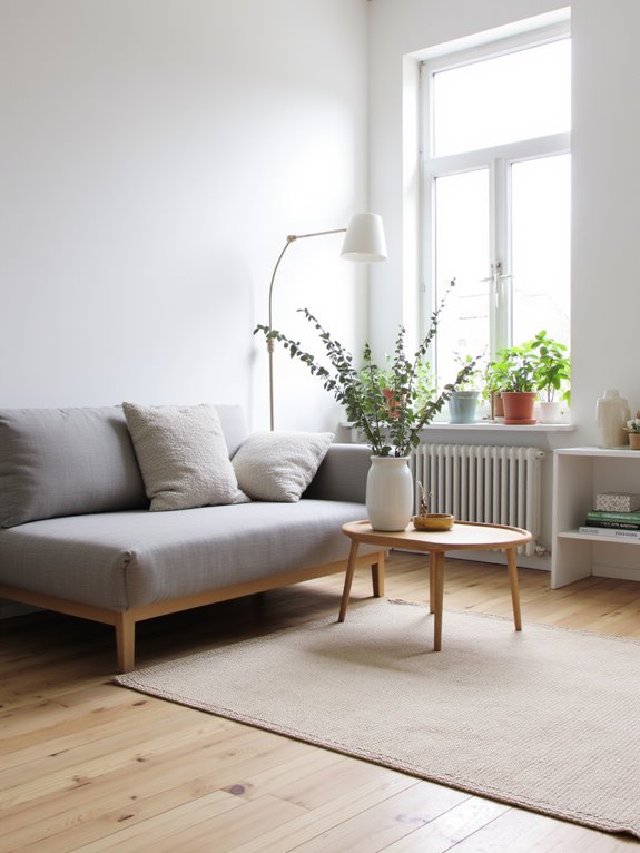 minimalist greenery enhances tranquility