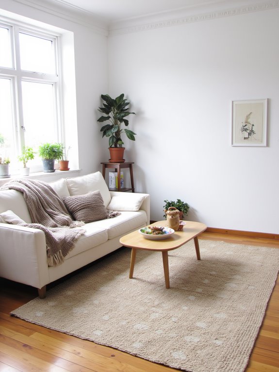 minimalistic scandinavian living room