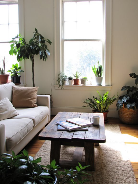 natural light and greenery