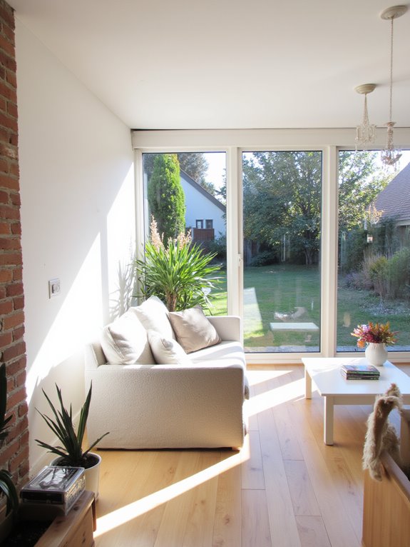 natural light enhances ambiance