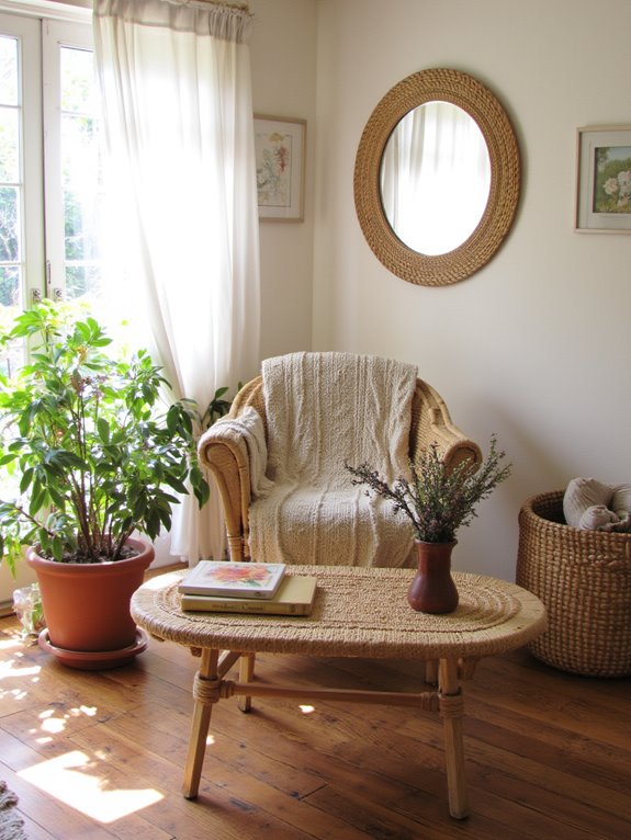 nature inspired wicker decor