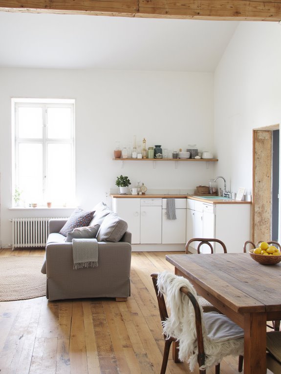 open airy connected living