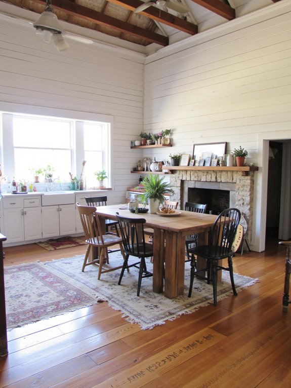 open concept barn house living