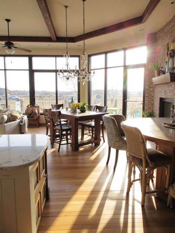 open concept family gathering space