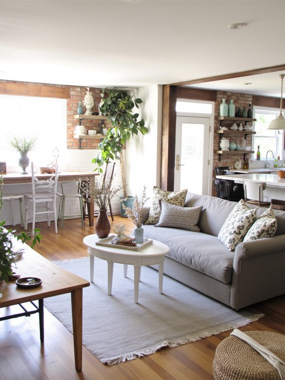 open concept living flow