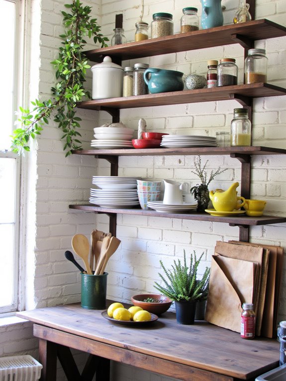 open shelving creates allure