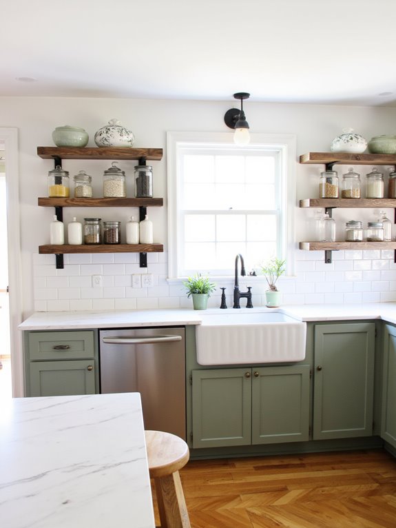 open shelving enhances style