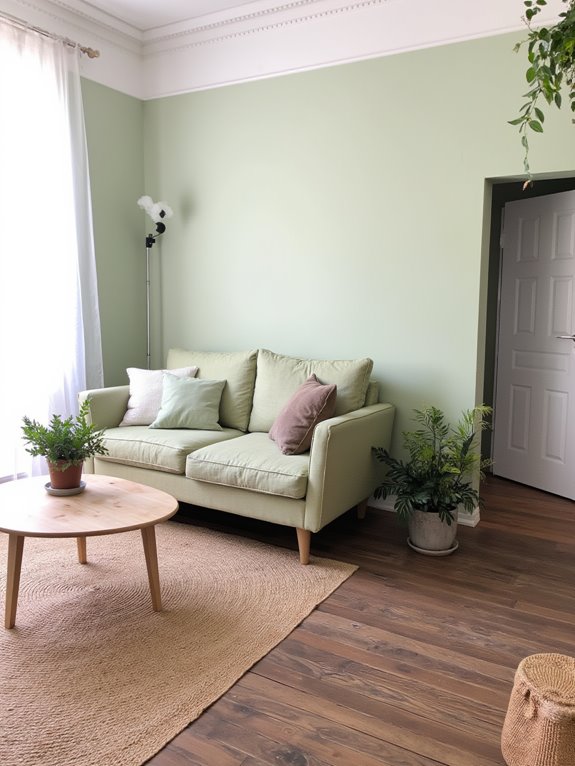 pale green enhances scandinavian design
