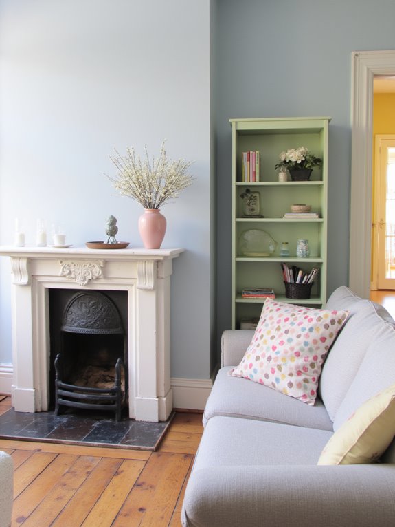 pastel accents highlight architecture