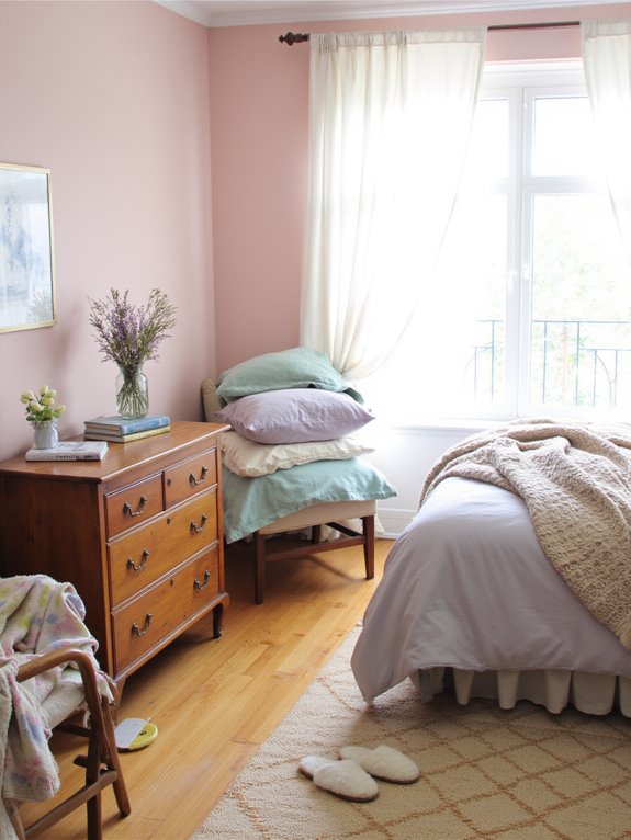 pastel hues and textures