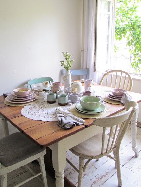 pastel tableware elevates dining